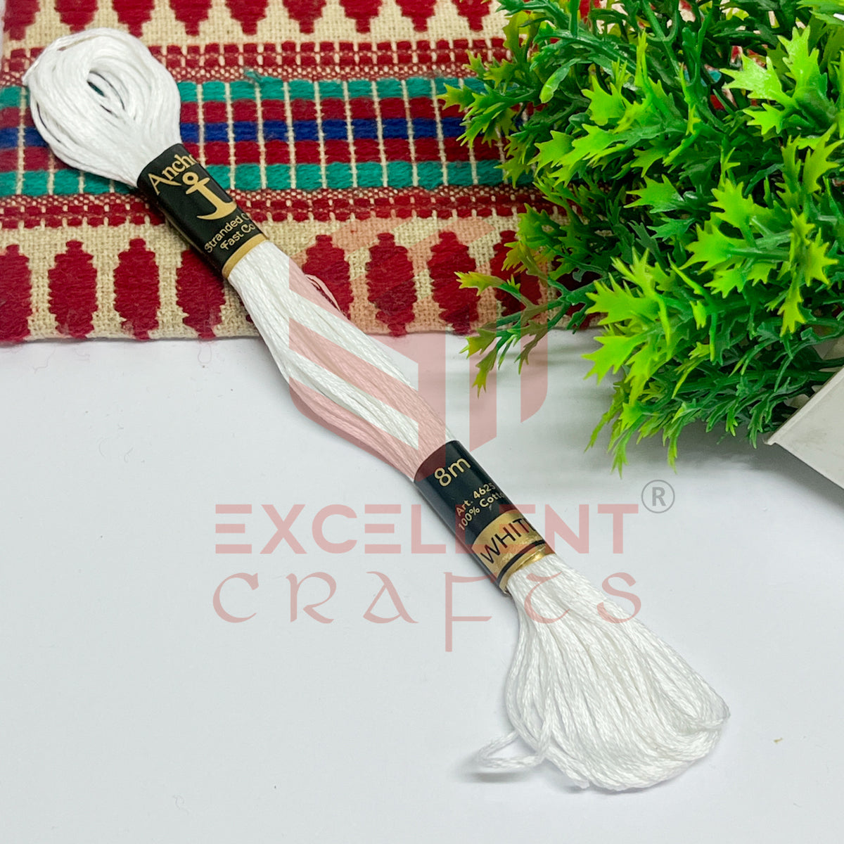 Anchor Cotton Thread Shade No.-White (1 Bunch)