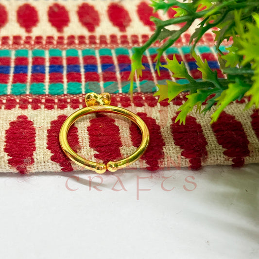 4mm Heart Cabochon Finger Ring- 1 Pc
