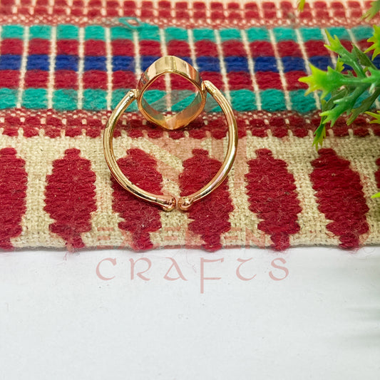 10x20mm Eye Shape Brass Finger Ring