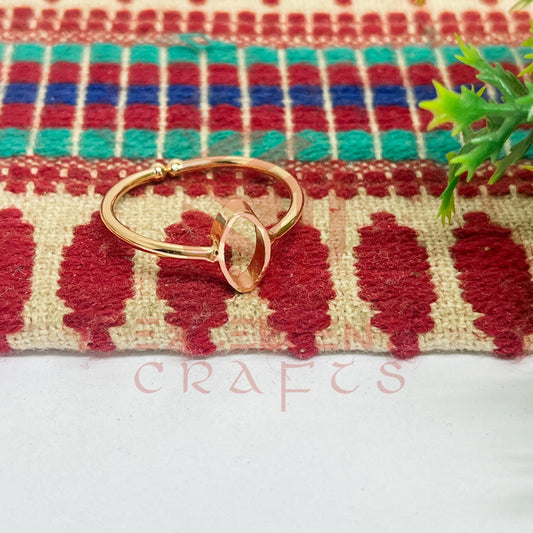 4x9mm Eye Shape Brass Finger Ring