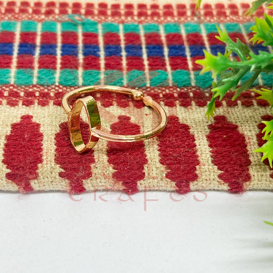 6x12mm Eye Shape Brass Finger Ring