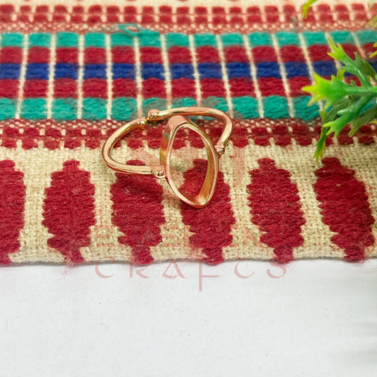 8x15mm Eye Shape Brass Finger Ring
