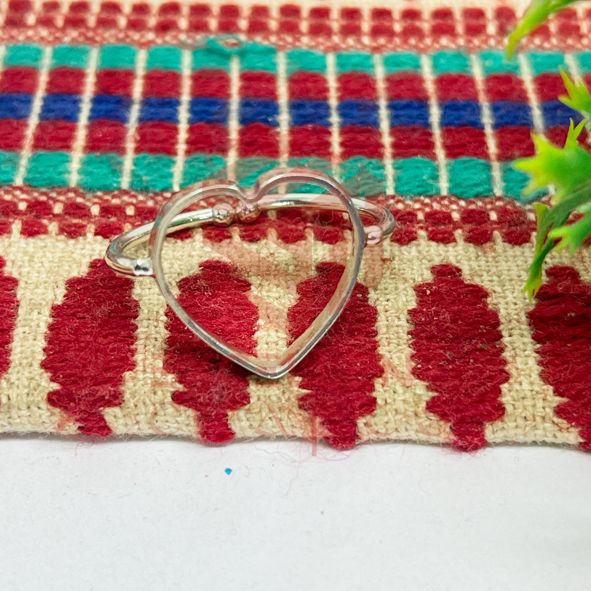 14mm Heart Brass Finger Ring