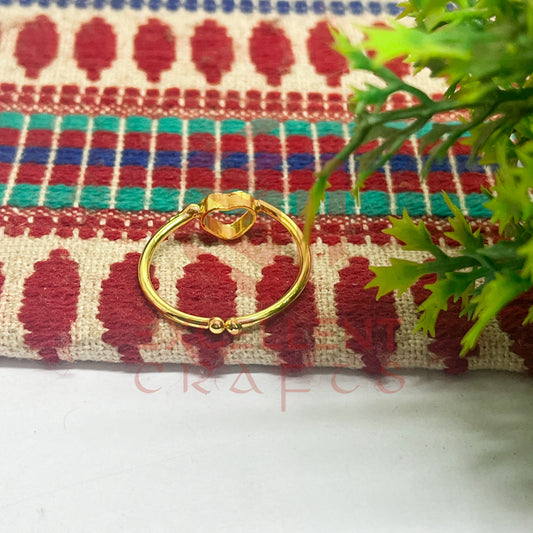 4mm Heart Brass Finger Ring