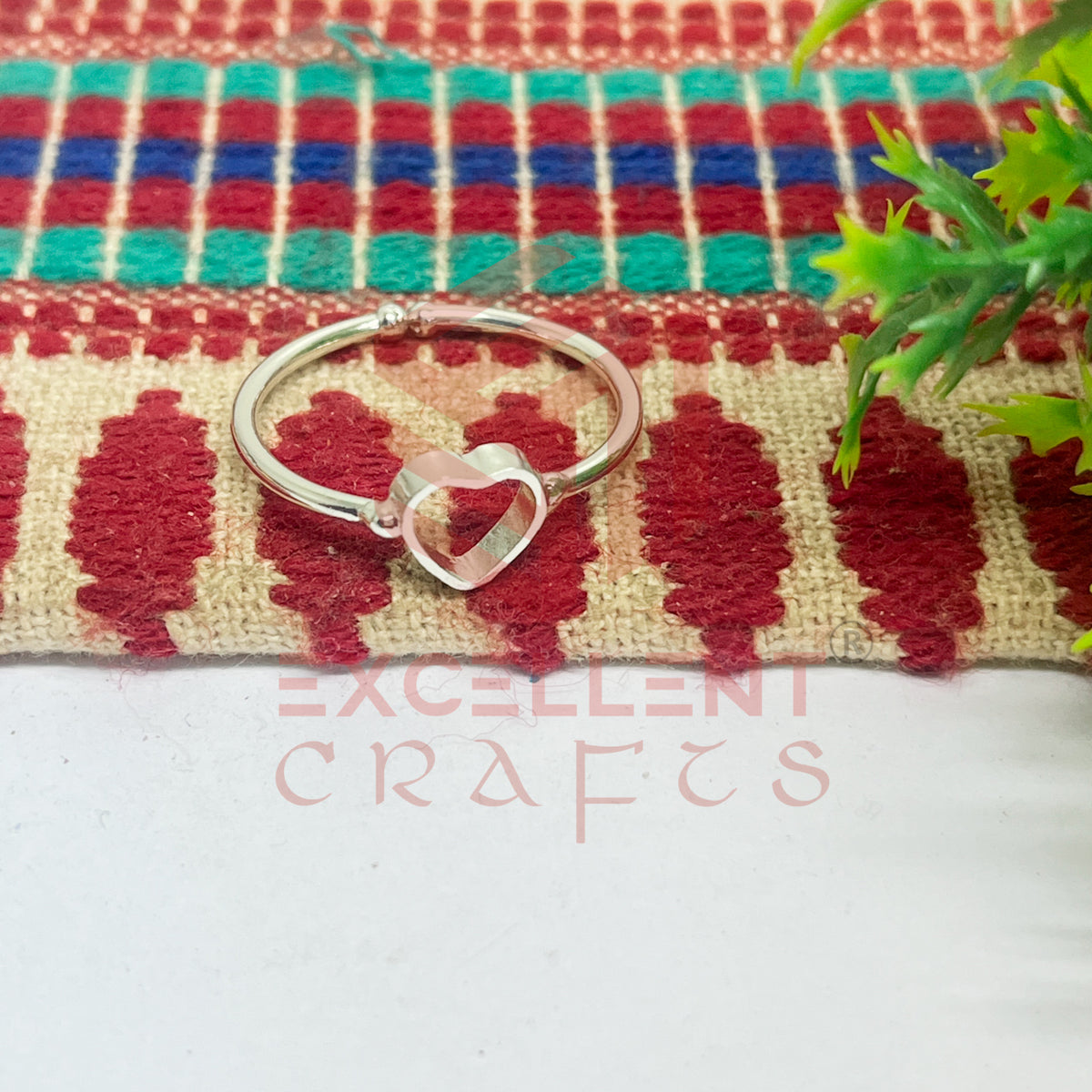 4mm Heart Brass Finger Ring