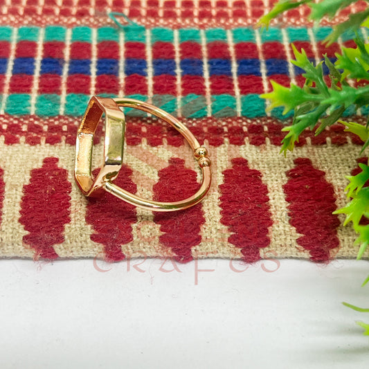 17mm Hexagon Brass Finger Ring