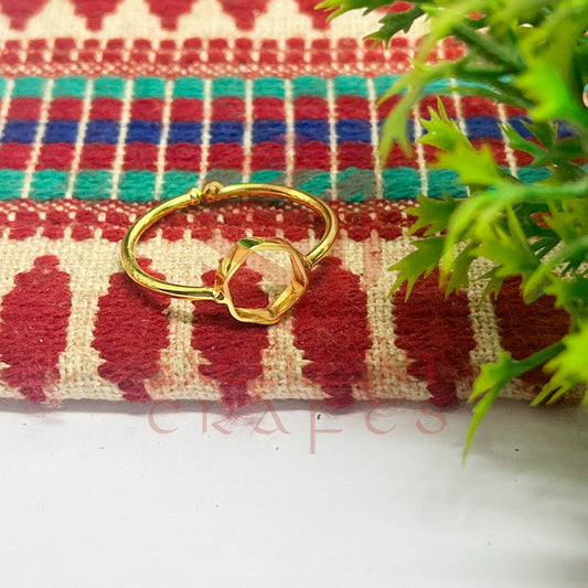7mm Hexagon Brass Finger Ring