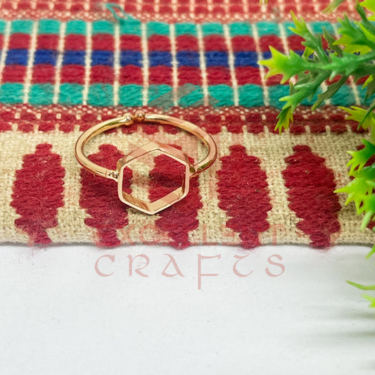 10mm Hexagon Brass Finger Ring