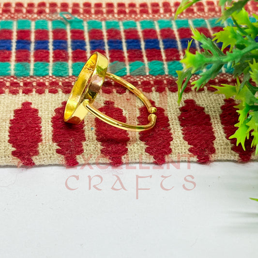 12x19mm Oval Brass Finger Ring