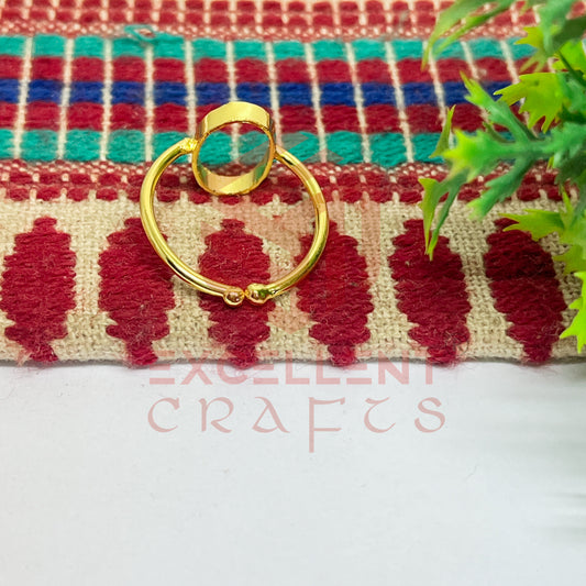 8x12mm Oval Brass Finger Ring