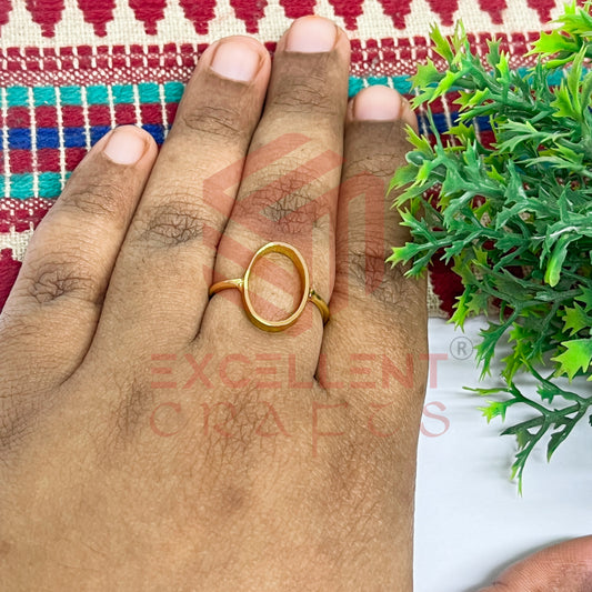 9x15mm Oval Brass Finger Ring