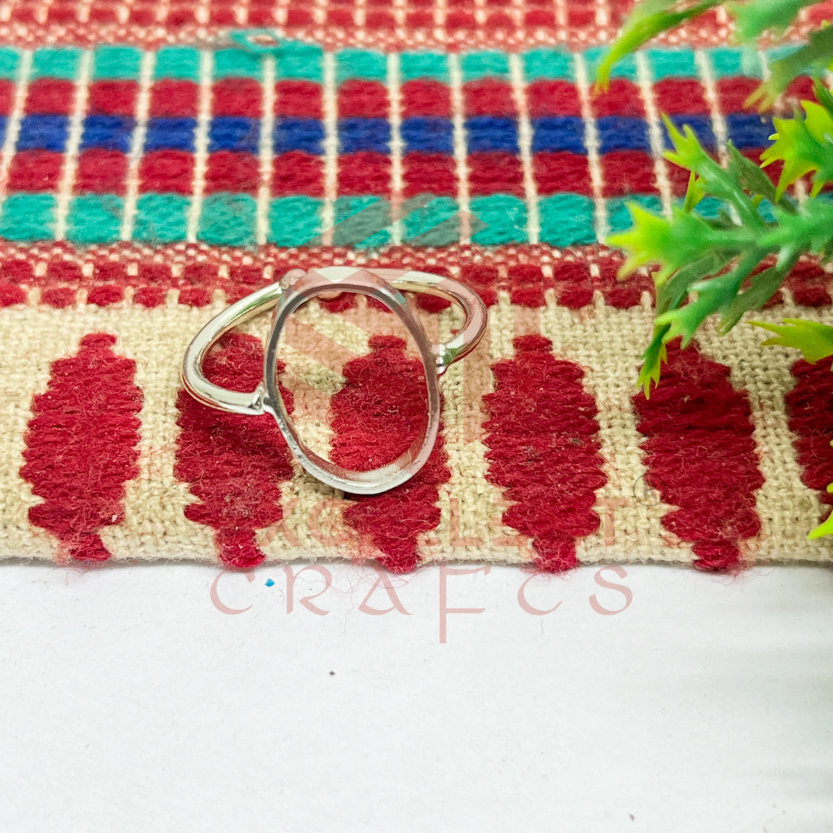 9x15mm Oval Brass Finger Ring