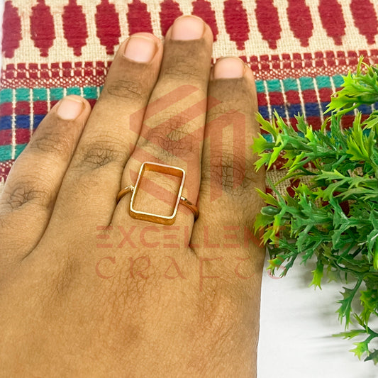 10x17mm Rectangle Brass Finger Ring