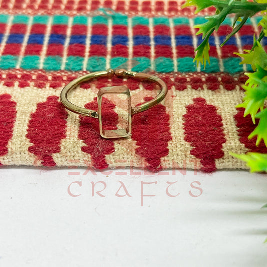 5x9mm Rectangle Brass Finger Ring