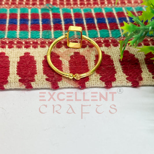 4x7mm Rectangle Brass Finger Ring