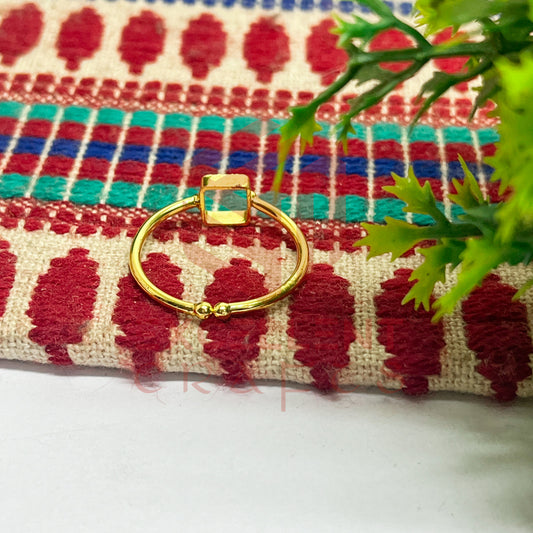 4x4mm Square Brass Finger Ring