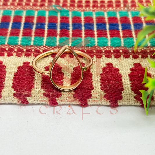 10x15mm Teardrop Brass Finger Ring