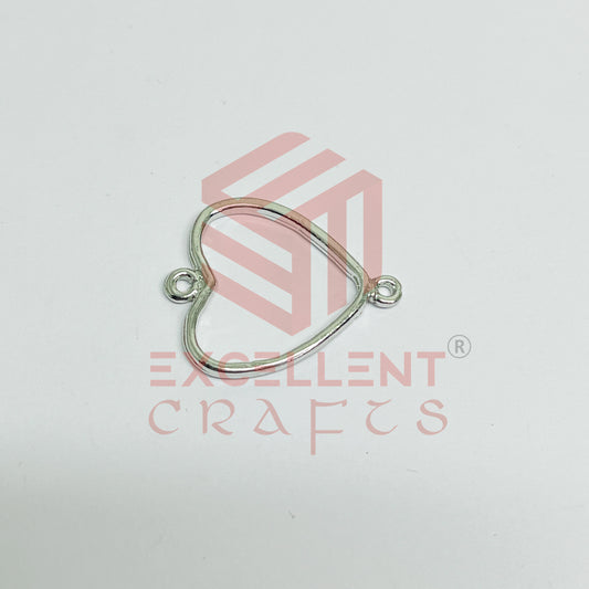 Thin connector Small Heart Pointed