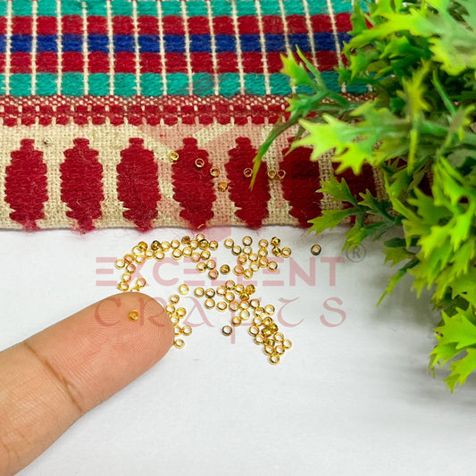 2mm Brass Crimp Beads-100 Pcs Pack