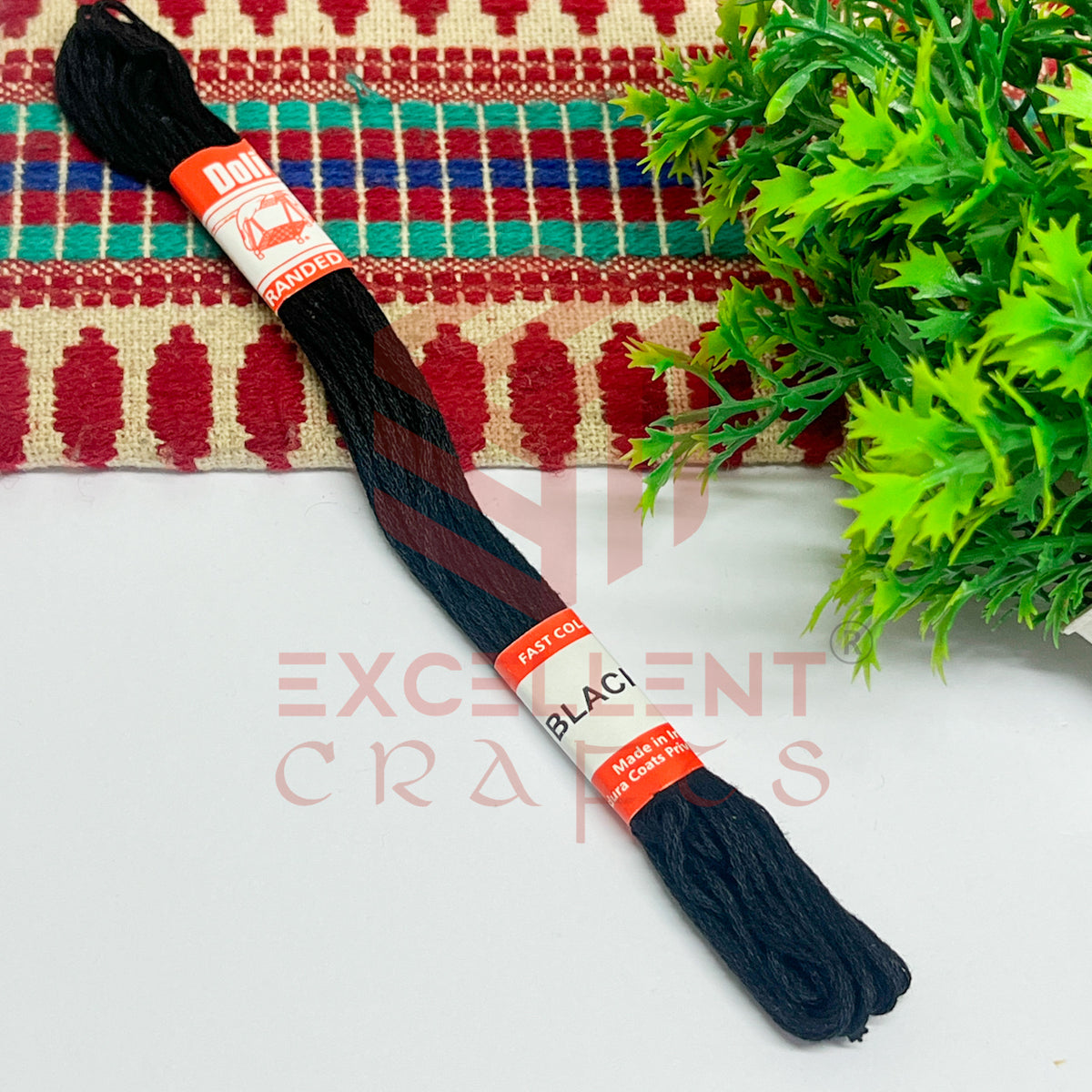 Doli Cotton Thread Shade No.-Black (1 Bunch)