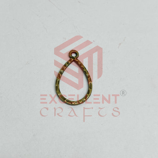 Tear Drop Geometric Texture Pendant Bezel