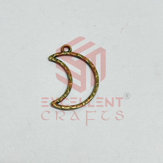 Half Moon Shape Geometric Texture Pendant Bezel