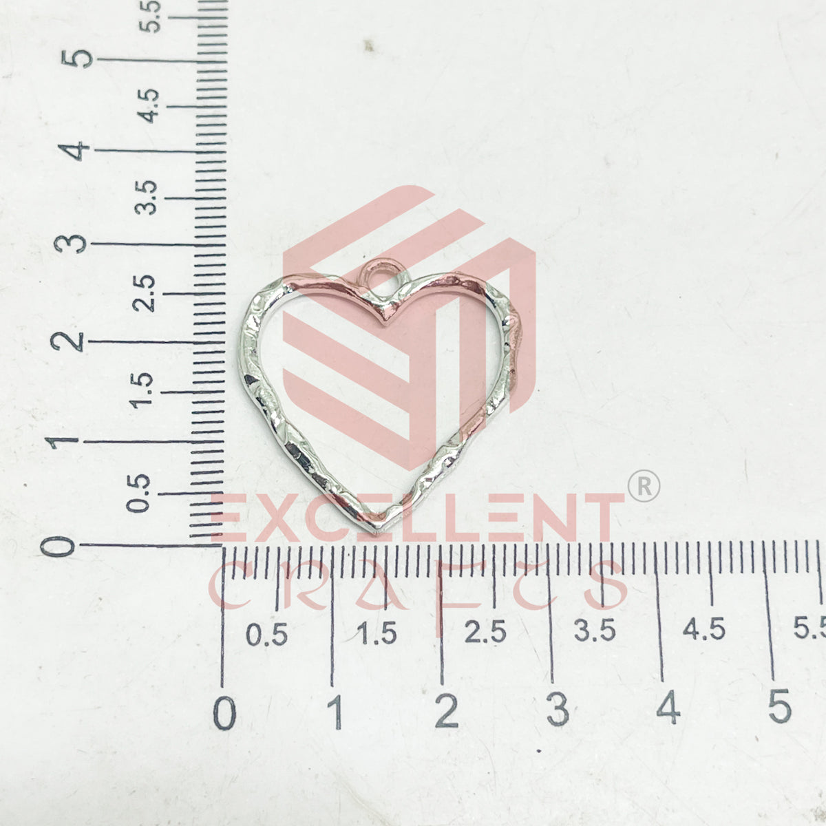 Heart Shape Geometric Texture Pendant Bezel