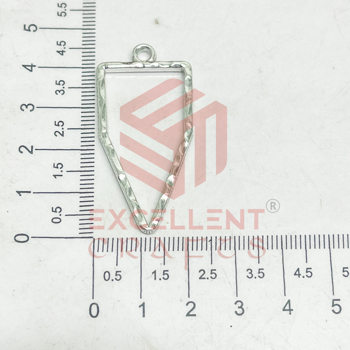 Pentagon Shape Geometric Texture Pendant Bezel