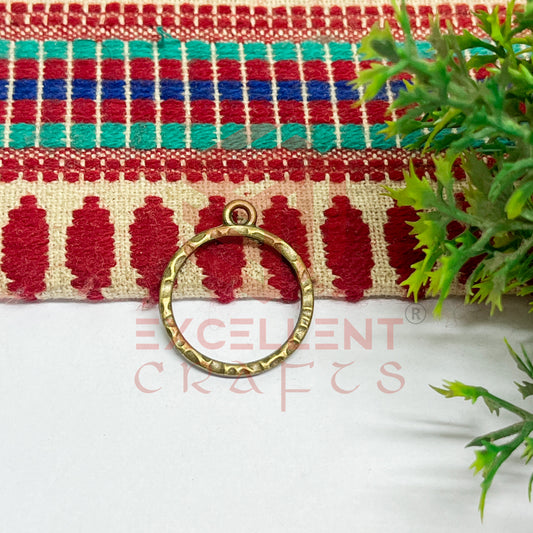 Round Shape Geometric Texture Pendant Bezel