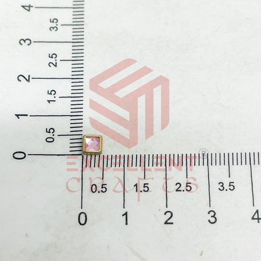 4x4mm Square Shape Glass Kundan Stones-100 Pcs