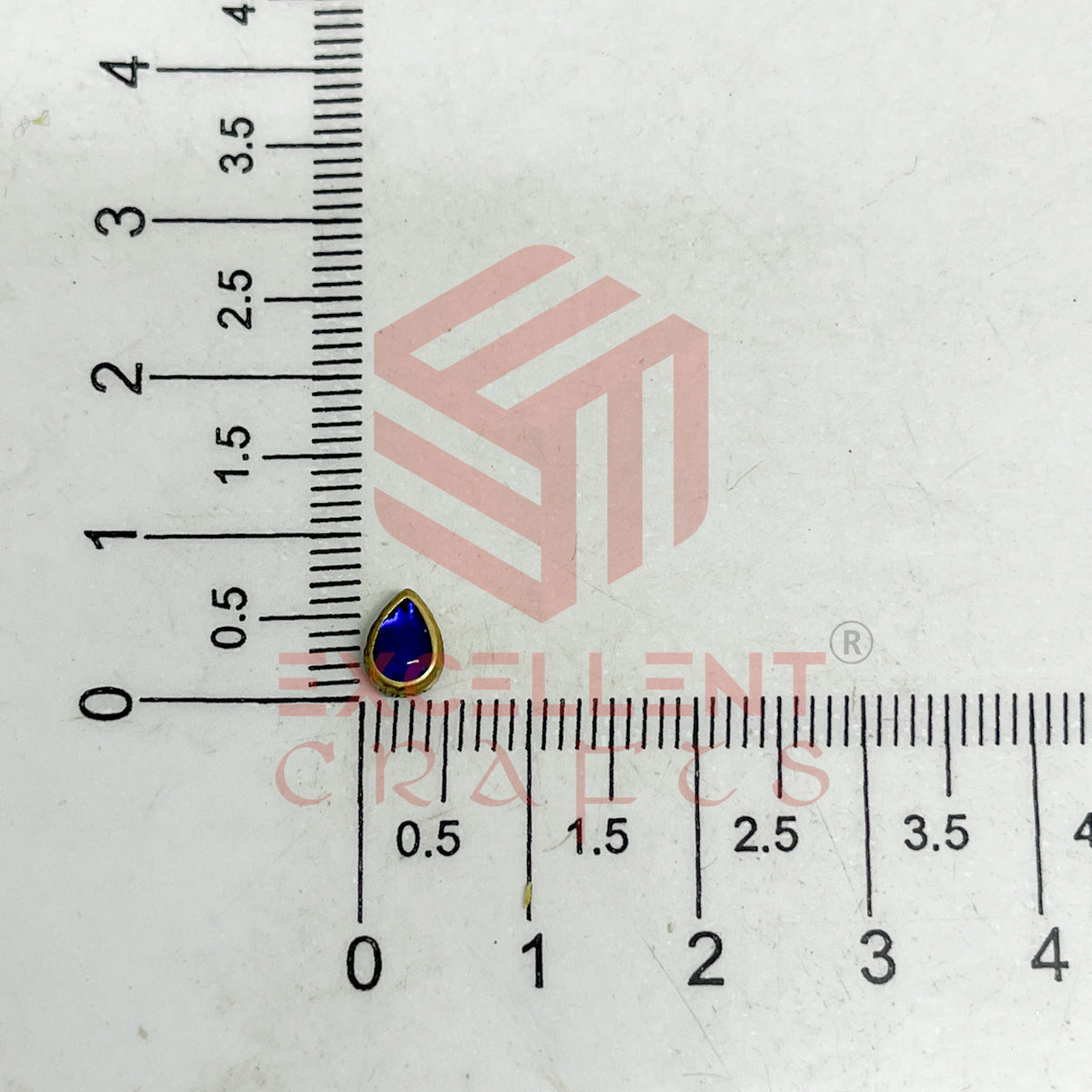 4x6mm Drop Shape Glass Kundan Stones-100 Pcs