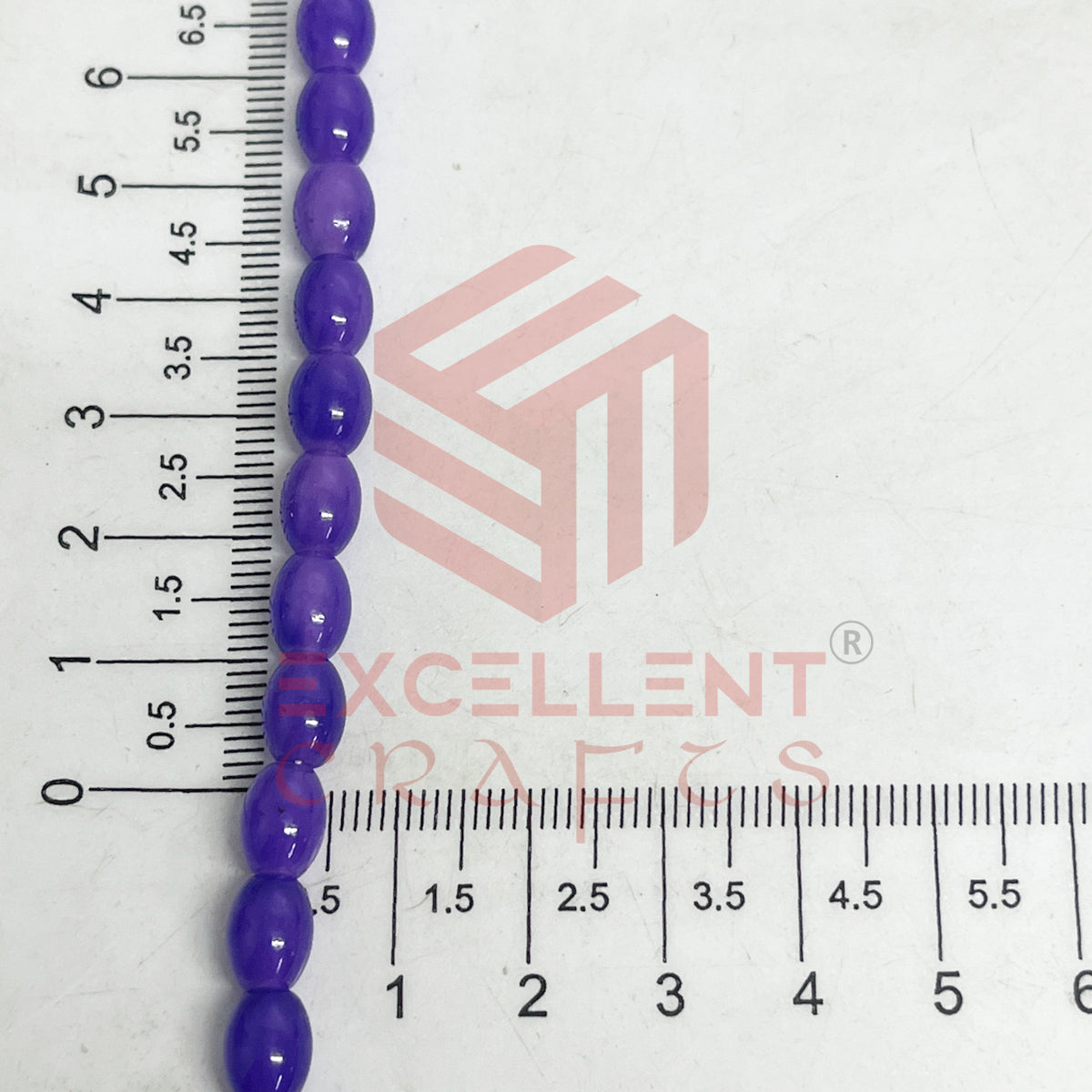 Oval Glass Beads 6x8mm (100 pcs)