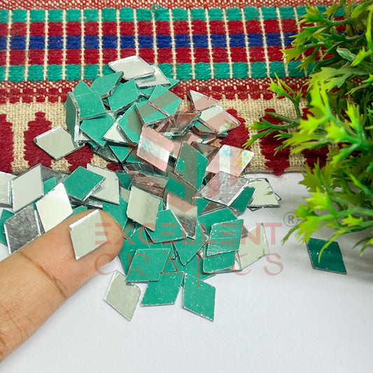 10x15mm Diamond Shape Glass Mirrors-100Pc