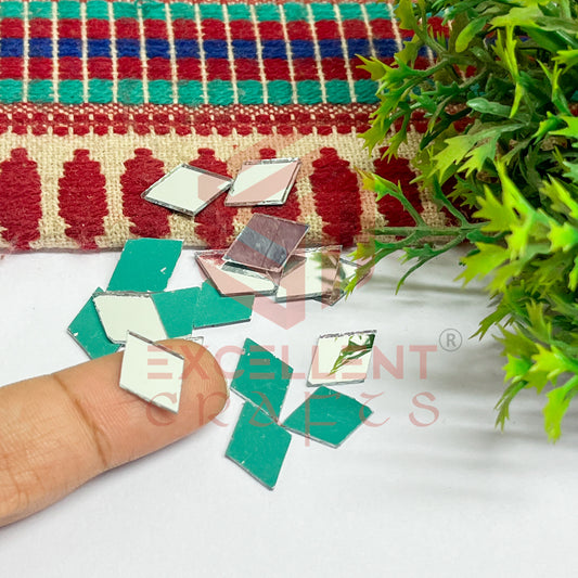 12x15mm Diamond Shape Glass Mirrors-100Pc