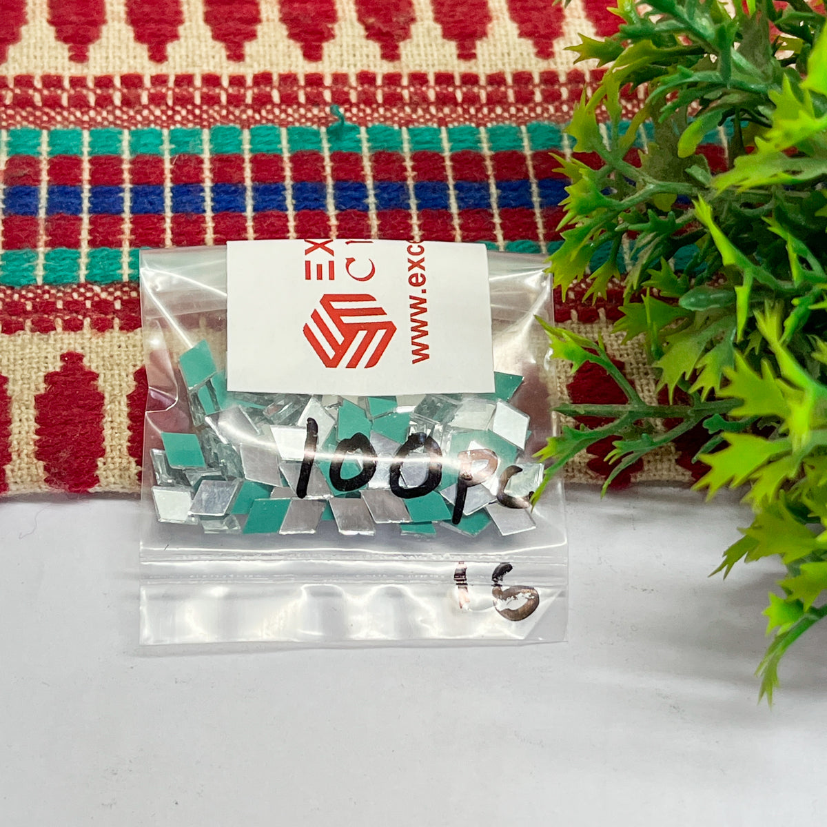 5x7mm Diamond Shape Glass Mirrors-100Pc