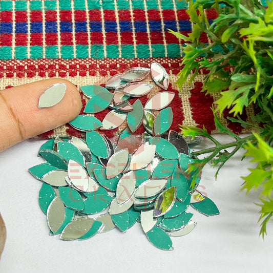 8x16mm Eye Shape Glass Mirrors-100Pc