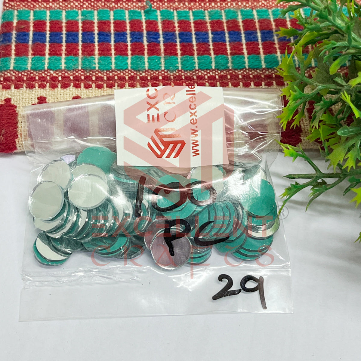 10x10mm Round Shape Glass Mirrors-100Pc