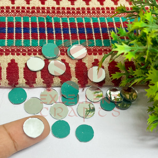 10x10mm Round Shape Glass Mirrors-100Pc