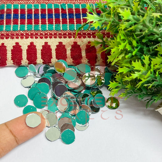 7x7mm Round Shape Glass Mirrors-100Pc