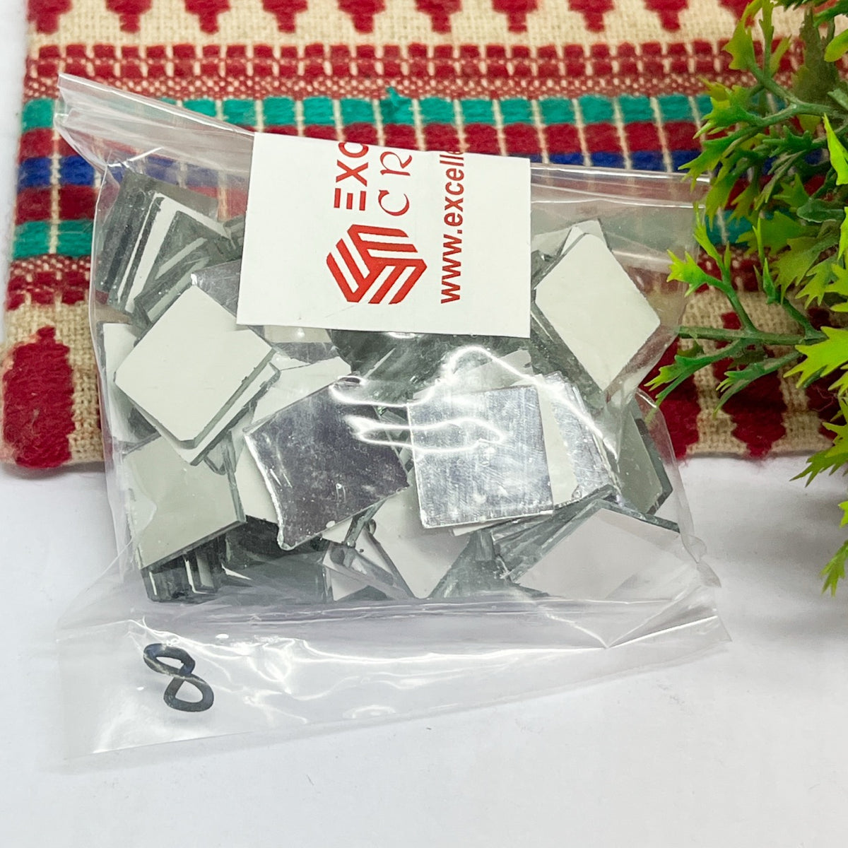 14x14mm Square Shape Glass Mirrors-100Pc