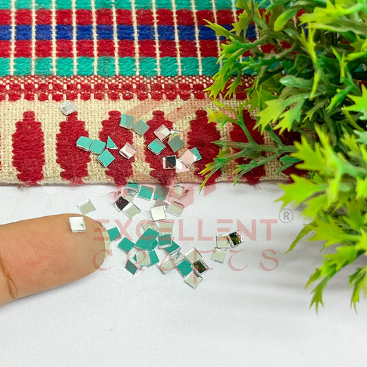 4x4mm Square Shape Glass Mirrors-100Pc