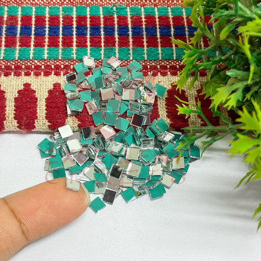 5x5mm Square Shape Glass Mirrors-100Pc