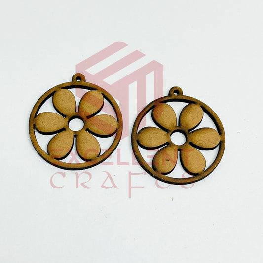 MDF Cutout for Earrings - Design1 - 1 Pair