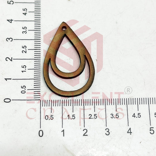 MDF Cutout for Earrings - Design 5- 1 Pair