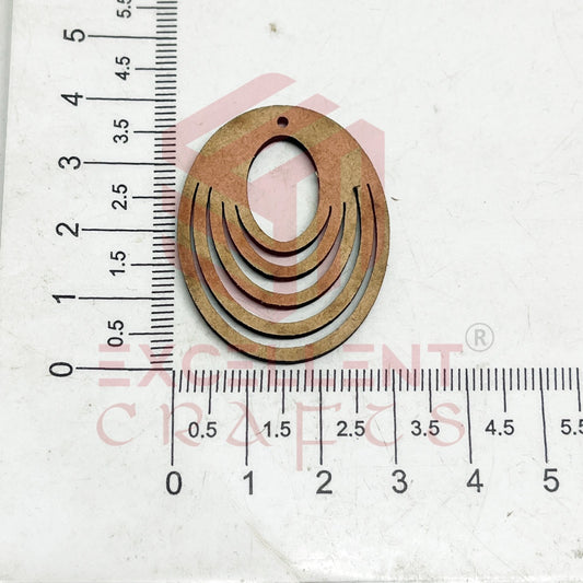 MDF Cutout for Earrings - Design 6- 1 Pair
