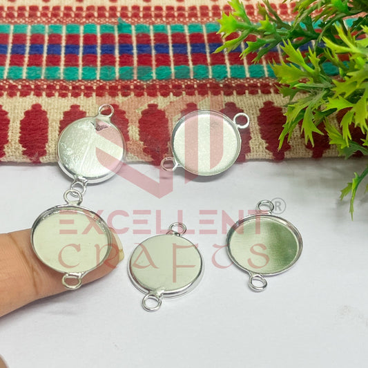 15mm Round Cabochon Tray Blank Connector