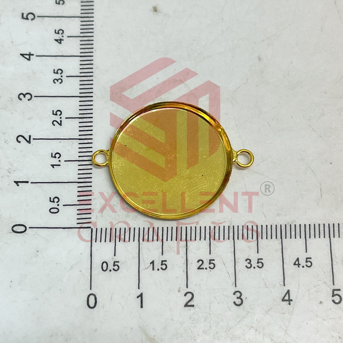 25mm Round Cabochon Tray Blank Connector