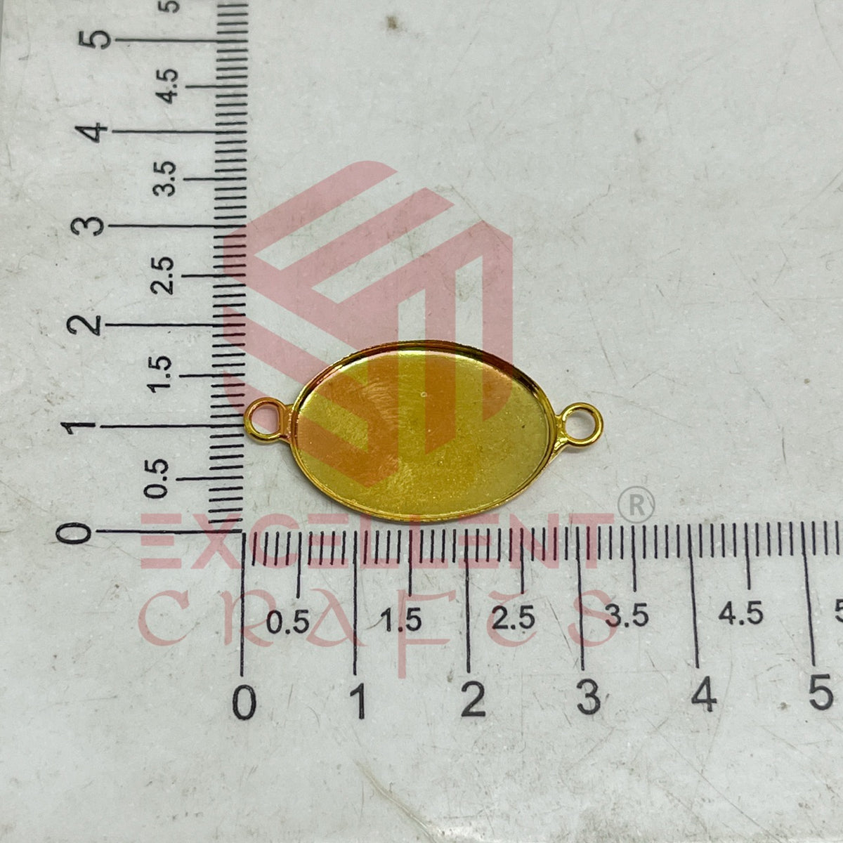 Oval Shape Cabochon Tray Blank Connector