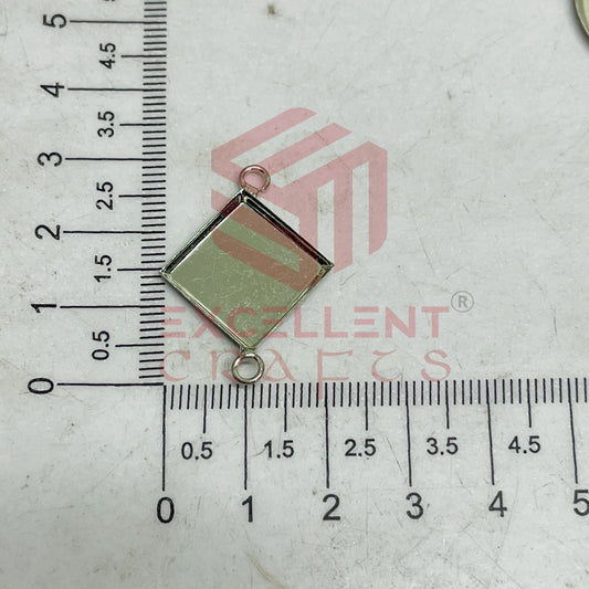 Rhombus Shape Cabochon Tray Blank Connector