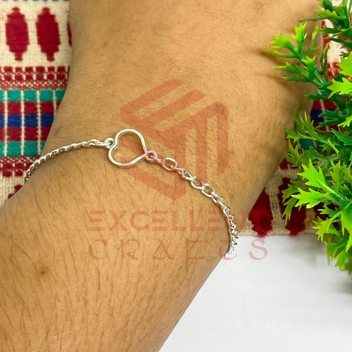 Heart Nano Bracelet bezel Chain